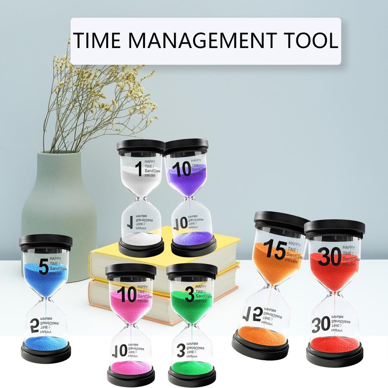 1 Minute Sand Timer, Plastic Sand Clock for Kids, Acrylic