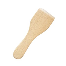 DOITOOL 4pcs Small Beech Butter Spatulas Non- Stick Wooden Turner Cooking Kitchen Utensils