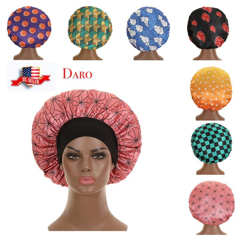 DARO Satin Bonnet Silk Like Bonnets for Sleeping Sleep Cap
