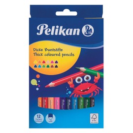 Pelikan 724039 Colour Pencil – Colour Pencils (12 Piece 12pièce (S) (S), Soft, Colorful, 4 mm)