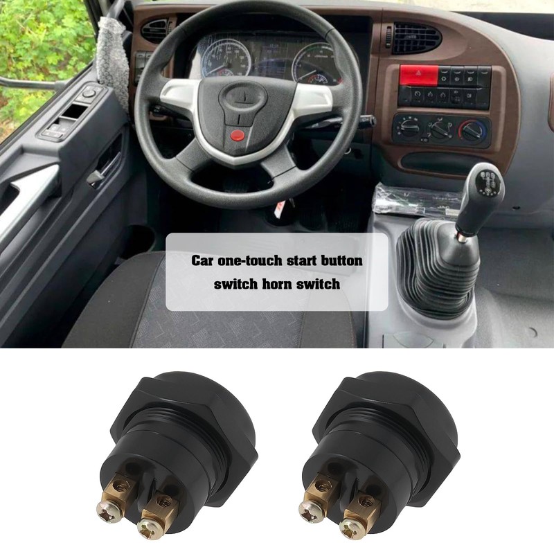 VGOL 2Pcs Car Push Button Switch 12V 25A Horn Switch