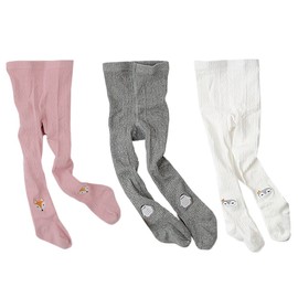 XPX Garment Set of 3 Children's Tights for Girls Animal Baby Tights Good Quality 1-8 Years, multicoloured