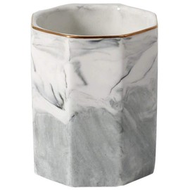 Copeflap Makeup Brush Case - Makeup Brush Storage, Pen Stand, Marble Pen Stand (Gray)