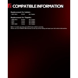 Torchbeam 281mm Rear Brake Pads and Rotors Kit Compatible with Toyota 2007-2011 Camry, Lexus 2007-2012 ES350, Toyota 2008-2012 Avalon - OE Brake Kit