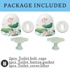 Beaspecal 2Pcs Toilet Bolt Caps with Elegant Pattern,Lotus Flower Pattern