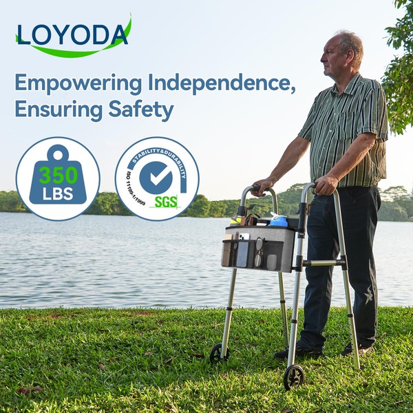 Loyoda Loyoda FSA/HSA Eligible Folding Walker with Large Basket and