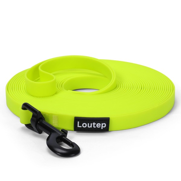 Loutep Biothane Long Line Dog Leash 5ft, 10ft, 16ft, 30ft,