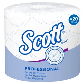 Scott Professional Standard Roll Bulk Toilet Paper (13607), 2-Ply, Elevated Design, White, Individually Wrapped, Compact for Easy Storage (20 Rolls of 550 Sheets, 11,000 Sheet Total)