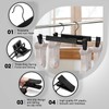 Guhmctt 10 Pack Pants Hangers with Adjustable Non-Slip Clips Anti-Rust