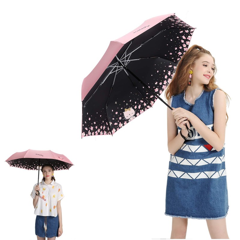 Meiyijia Voy Compact Folding Umbrella with UV Protection, Portable Umbrella