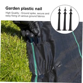 DECHOUS 50pcs Plastic Tent Stakes for Gardening Durable Pegs with Unique Barb Design for Secure Fixation for Landscaping Camping and Outdoor Activities