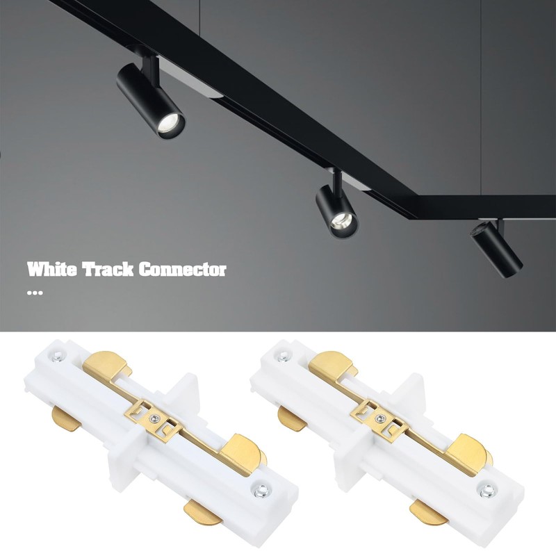 VGOL 4pcs White 120V H Series Single Circuit 3-Wire Track