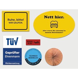 60 x JGA / Festival / Après Ski Sticker - Sauf Party Malle Fun - Durable Stickers for Any Occasion - Bumsbar, Drinking