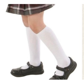 12 pares calceta escolar para niña de 3 a 18 años. Largo abajo de la rodilla 3-5
