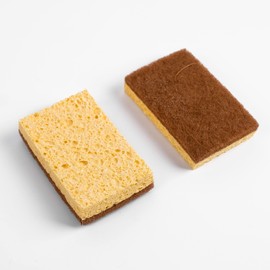 ARYA. | Eco Dishwashing Kitchen Sponge Set 14 Pack | Coconut Fibres & Natural Cellulose | Eco-Friendly & Sustainable