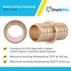 SharkBite 1 Inch Crimp Coupling, Brass Plumbing Fitting, PEX Pipe,
