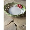 Lanzarin Ceramiche Strawberry Bowl Rare Weave Basket Ceramic Handmade Italy
