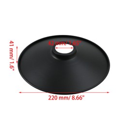 Crapyt 2 Pcs 8.66" Metal Cone Lamp Shades Iron Lampshade Industrial Pendant Light Shade Replacement Vintage Bulb Guard for Pendant Light Table Lamp Hanging Ceiling(Black)