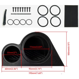Universal Dash Mount Midrange & Tweeter Pods Boxes 2-Way Speaker Bracket Housing Plastic