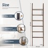 Acacia Wood 6-Tier Blanket Ladder, 5.7FT(66.5'') Blanket Quilt Towel Holder