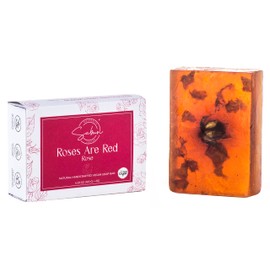 SABUN CO. Rose Oil Soap - Enriched with Rose Essential Oil & Rose Petals - 100% Handcrafted, pH Balanced, Moisturizing Natural Glycerin Soap - GREAT For Sensitive Skin & Facial Care [4.23 oz - 120 gr]