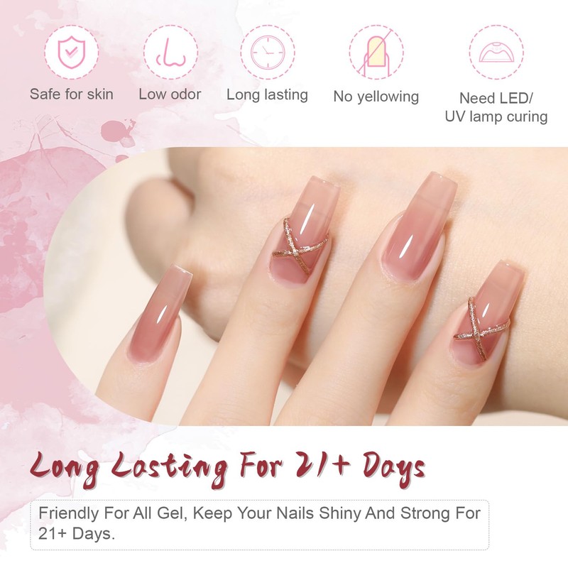 JODSONE 2 Bottles of Top Coat Base Coat Set No