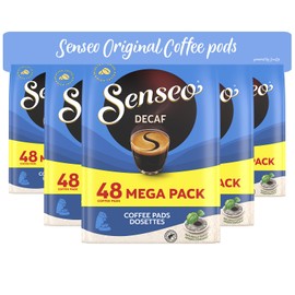 Senseo Coffee Decaf Pods Bag - Decaffeinated - Medium Roast - 5 Bags of 48 Single Serve Coffee Pods – 240 Count, 8 Grams - Bulk Packaged for Decreased Waste Rich, Smooth Flavor