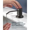FORIOUS Black Kitchen Faucet with Soap Dispenser, Single Handle Stainless