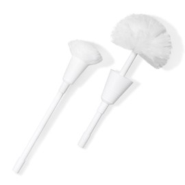 Don Aslett Johnny Mop | Set of 2 Toilet Brushes | 14" Handle to Easily Clean Toilet or Shower | Scratch Free Bowl Swab | Safe to Use with Your Favorite Toilet Bowl Cleaner