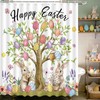 Easter Shower Curtain Bunny Easter Eggs Tree Shower Curtain for