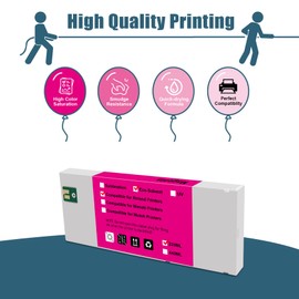 Compatible ESL3 Ink Cartridge Replacement for Roland ECO-SOL MAX Ink Cartridge Magenta Work for VersaStudio BN-20, SolJet Pro II SC-500 SC-500EX SC-540 SC-540EX SJ-1000 Printers (ESL3 Magenta)