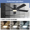 Goniyado 52" Low Profile Ceiling Fans with Lights and Remote,Black