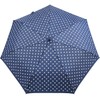 Knirps Slim Duomatic Polka Dots Pocket Umbrella, Navy-white, Polka dotted