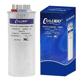 Generic 40/7.5 uF 40+7.5 MFD 5% 370V/440V Dual Run Start Condensador redondo de aluminio y polipropileno para arranque de motor de CA o bomba de calor, condensador, bomba de piscina