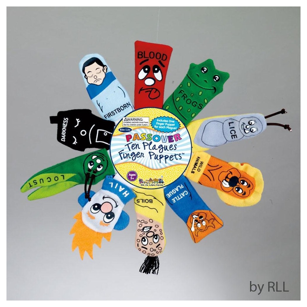 Rite Lite Passover Ten Plagues Finger Puppets- Pack of 3