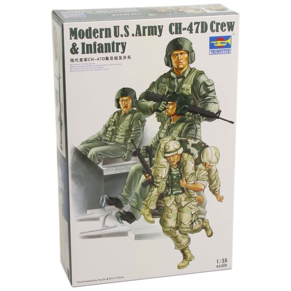 Trumpeter 1/35 US Army CH47D Helicopter Crew 2003 Figure Set (Pack of 5)
