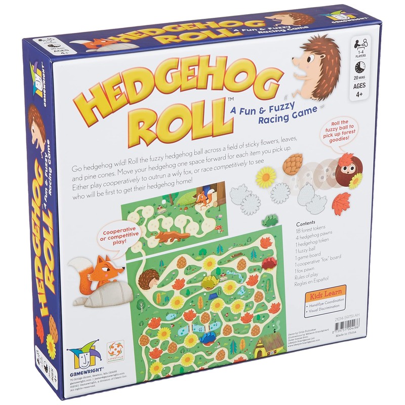 Gamewright - Rollo de erizos, un Juego de Carreras Divertido