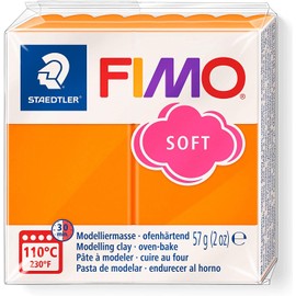 SG Education FIMO 8020 42 Fimo Soft Modelling Clay, 57 g, Tangerine