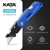 KATA Box Cutter, 2-Pack Tough Folding Utility Knife for Heavy