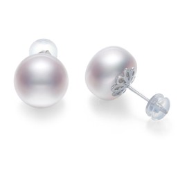 Orapearl Ball Pearl Earrings for Women 10-13mm AAAAA Freshwater Pearls Stud Earrings 925 Sterling Silver Ear Wires Jewelry Gifts for Wife Mom Girlfriend Her Wedding Birthday Anniversary, 10-11mm