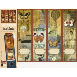 Designed labels for spine pocket files - theme “Butterflies” - for large standard A4 files, an original by File Art and a-m-w-shop