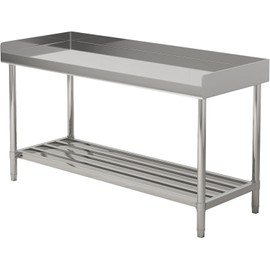 GAOMON Stainless Steel Table 48x24 Inch with Adjustable Undershelf, NSF Commercial Prep & Heavy-Duty Kitchen Island & Countertop Equipment Stand with Backsplash for Commercial Restaurant Kitchens