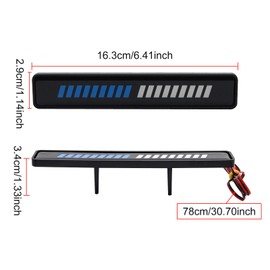 YnGia 2PCS 6.5 Inch Car Front Grille Light, Universal Front Hood Grille LED Decorative Light Lamp Bumper Grille Light 12V Waterproof Day Night Time Running Lamp (White & Blue)