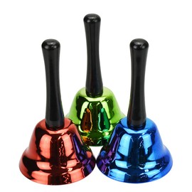Tabletop Hand Bell, Red, Blue, Green, 3 Color Set, Event, Lottery, Restaurant, Call Bell, Height 5.1 inches (13 cm) x Bell Diameter Approx. 3.0 inches (7.5 cm)
