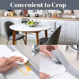 Cinta Cinta de calafateo, Tira de calafateo de pared Cinta de calafateo de cocina autoadhesiva y bao Cinta de sellado de pared Sellador de calafateo Protector de borde de PVC(gris)