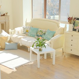 GEEORY Pillow Covers 18x18 Set of 4 Buffalo Plaid Daisy Truck Bloom Hello Sunshine Spring Pillows Decorative Throw Pillows Light Blue Pillowcase Spring Decorations Farmhouse Decor for Couch Sofa