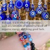 DLYFNVEV Evil Eye Bracelet Protection Healing Crystal Beaded Colorful Bead