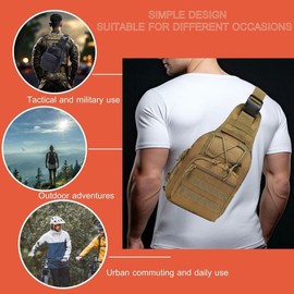 Small Tactical Sling Bag for Men - Military Shoulder Bag Pack,MOLLE-Compatible EDC Crossbody Bag for Hiking and Everyday Carry
