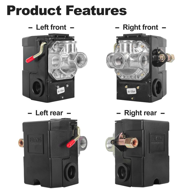 LF10-4H Air Compressor Pressure Switch Air Compressor Parts 4-Port Air