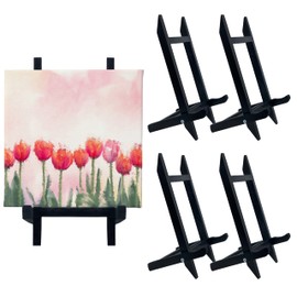 ILOT 9 Inch Tabletop Easel Stand | Small Canvas Painting Display Easel Stand - Black | Canvas Paintings, Arts & Crafts, Frames, Wedding | Kids, Artists, Adults (4-Pack)